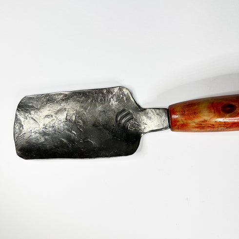 Medium Hand Forged Steel Garden Trowel with Red Handle