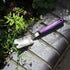 Medium Hand Forged Steel Lawn Weeding Trowel with Pink or Purple Handle