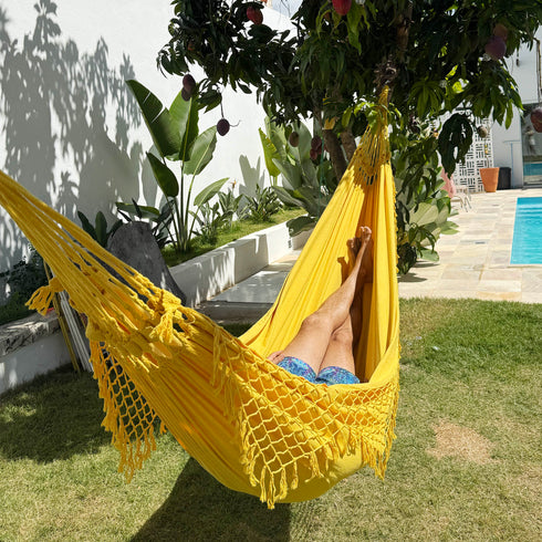 Mustard Yellow Cotton Single Hammock