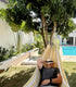 Yellow Stripe Cotton Single Hammock