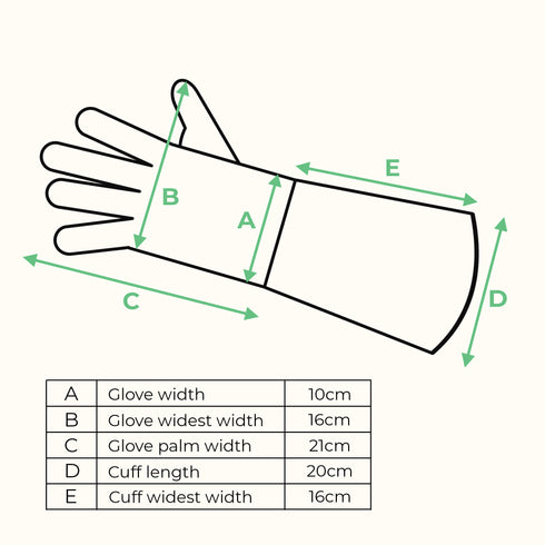 Green Floral English Leather & Linen Gardening Gloves – Small