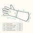 Green Floral English Leather & Linen Gardening Gloves – Small