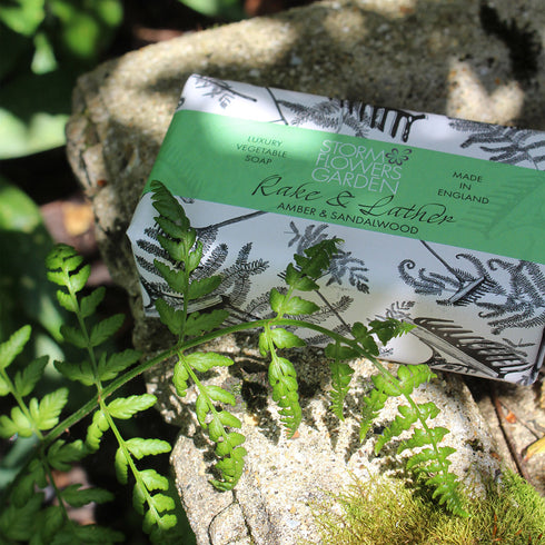 Rake and Lather | Amber and Sandalwood Soap Bar 190g