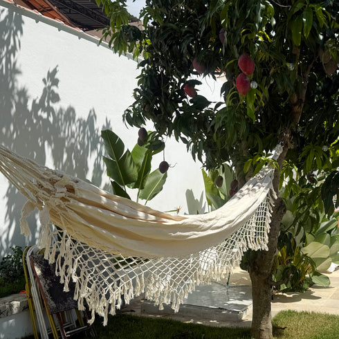 Cream Cotton Single Hammock