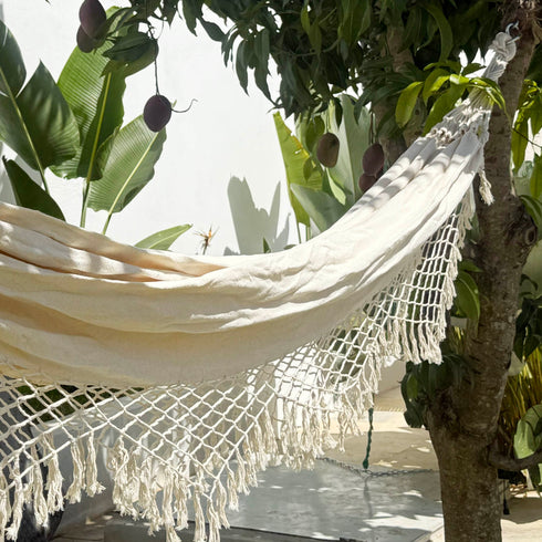 Cream Cotton Single Hammock