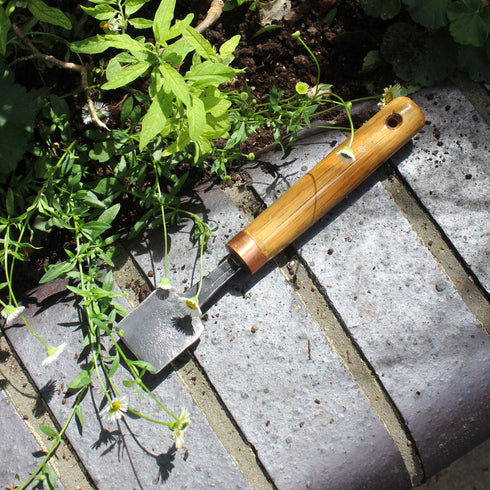 Small Hand Forged Steel Seedling/Terrarium Trowel with Copper Detail