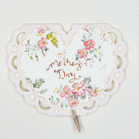 Mothers Day Heart-Shaped Card