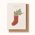 Christmas Stocking & Spruce Greetings Card