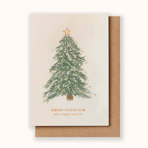 Christmas Tree & Lights Greetings Card