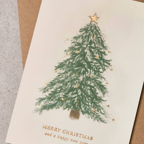 Christmas Tree & Lights Greetings Card