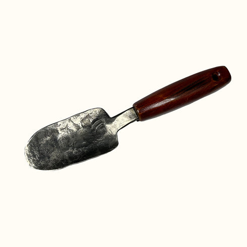 Small Hand Forged Steel Trowel with Elm Handle