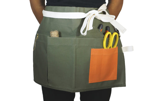 Moss Green Cotton Makers Apron