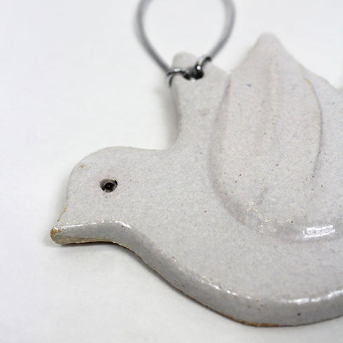 White Dove Handmade Ceramic Hanging Keepsake Decoration