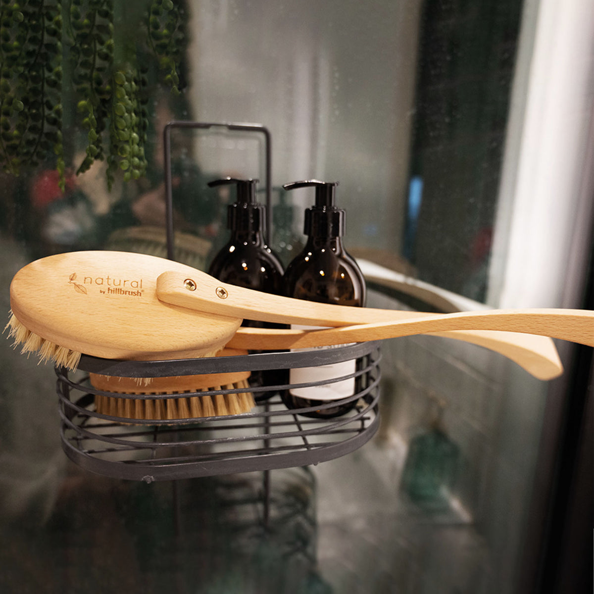 Soft Long Handled Bath Brush | Storm Flowers Garden - Sustainable Bath Care