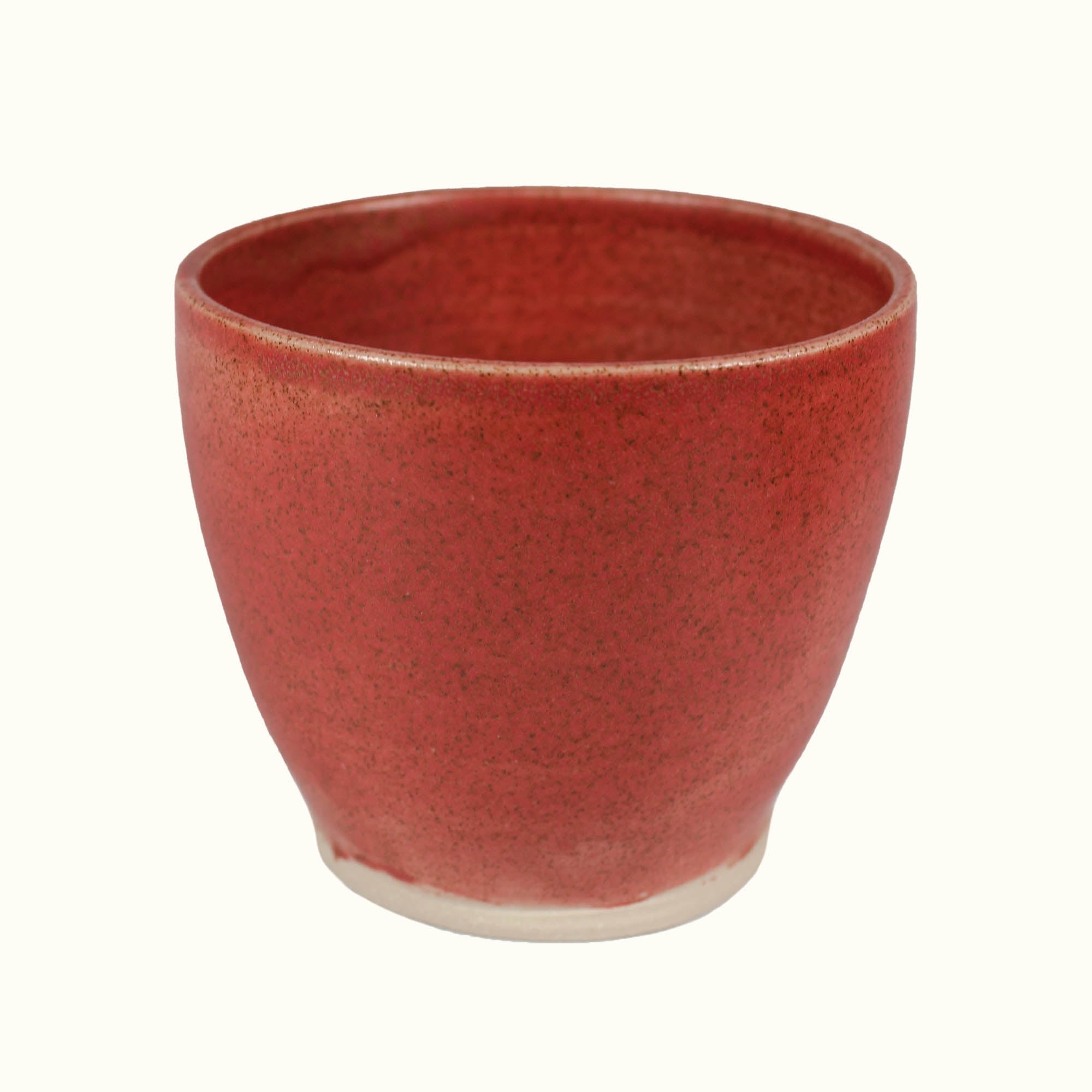 small red ceramic flower pots Mini Cherry Red Handmade Ceramic Plant Pot